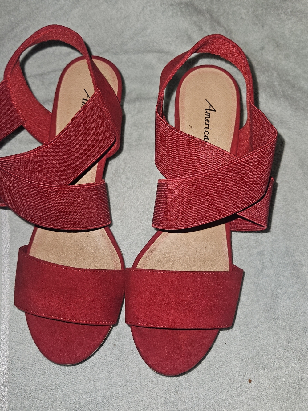American Eagle Outfitters Red Elastic Strap Sandals